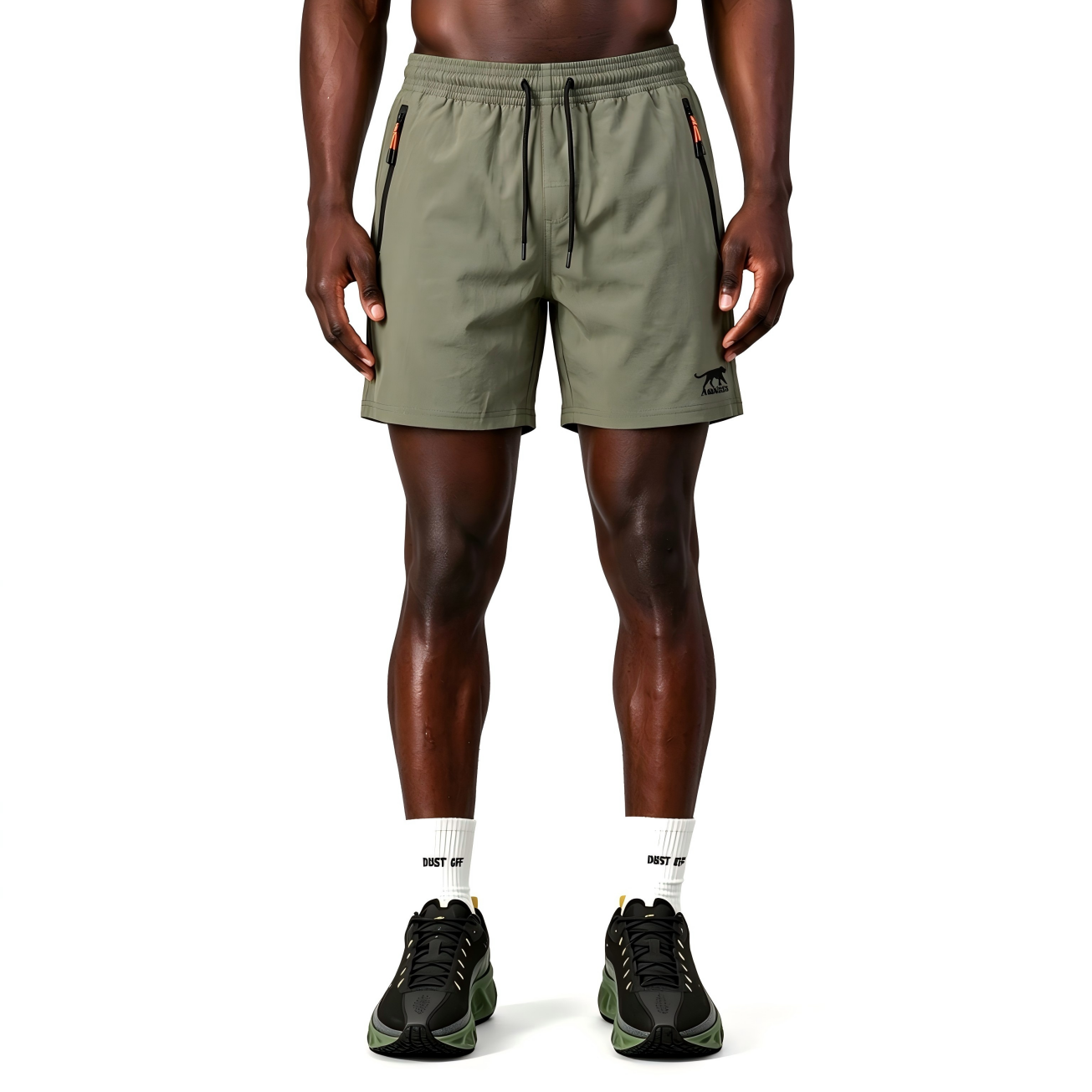Mens Lightweight Quick Dry Shorts Elastic Drawstring